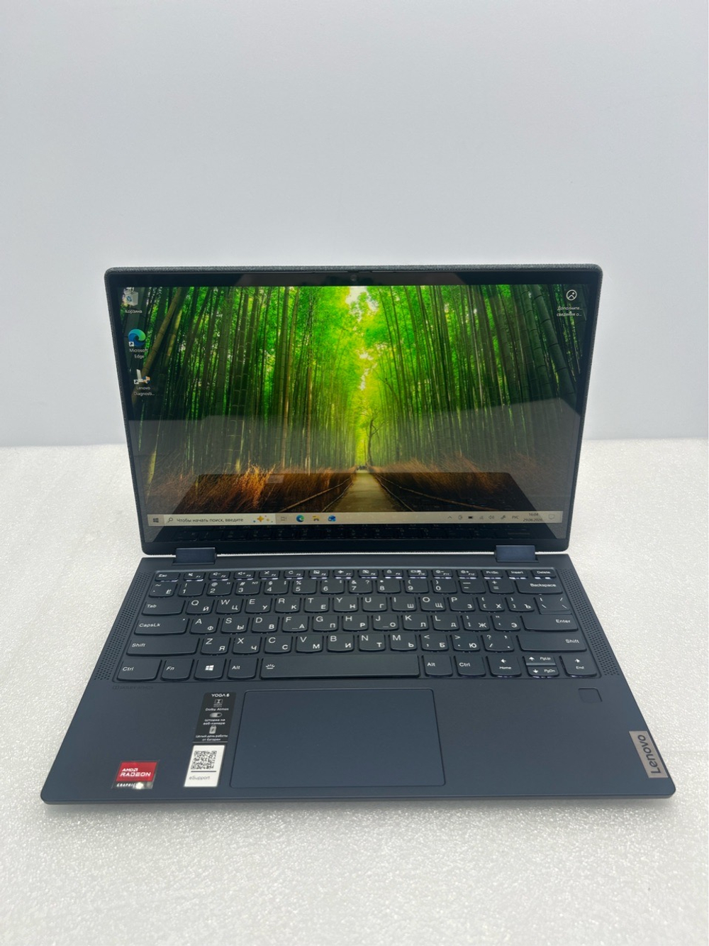 Ноутбук-трансформер Lenovo Yoga 6 13ARE05 (82FN005KRU) 13.3"/AMD Ryzen 7 4700U/RAM 16 GB/SSD 1024 GB/AMD Radeon/1920*1080 (Touch)/IPS/Windows 10 /Подсветка кл-ры: LED/синий. Состояние: C1