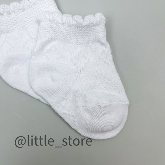 Носочки Нарядные хлопковые, Белоснежные