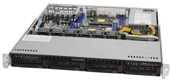Сервер Supermicro SuperServer 6019P-MTR без процессора/без ОЗУ/без накопителей/количество отсеков 3.5" hot swap: 4/800 Вт/LAN 1 Гбит/c