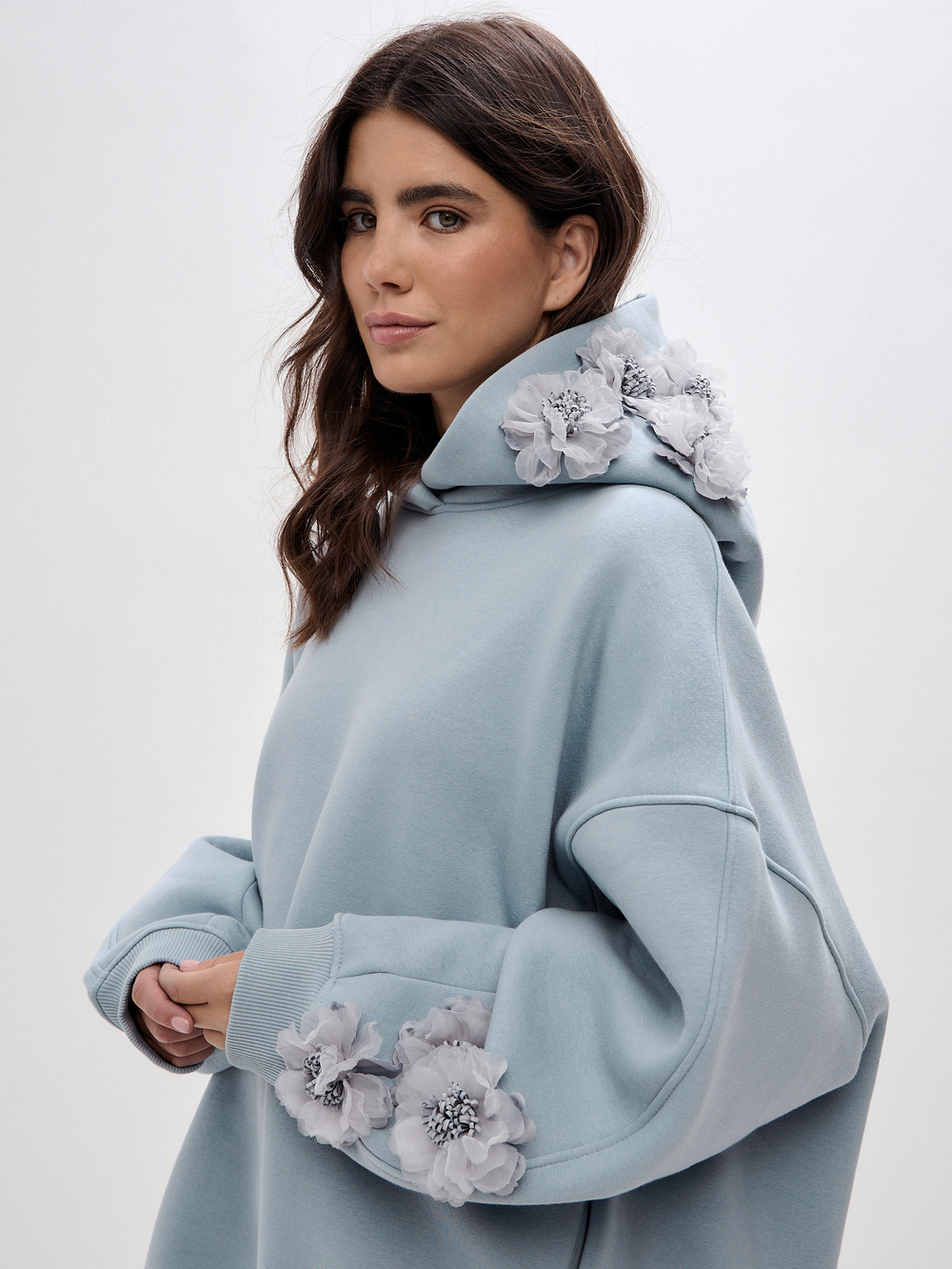 Худи гипер с цветами