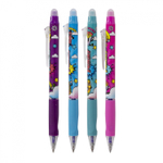 Ручка гелевая пиши-стирай, автоматическая Yalong, "Еда" 0,5 мм, синяя, пулевидный наконечник, резиновый грип, пластиковый корпус, пласт. уп.