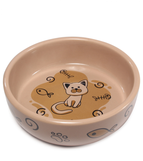 Миска керамическая "Кошечка", 0,35л, Triol