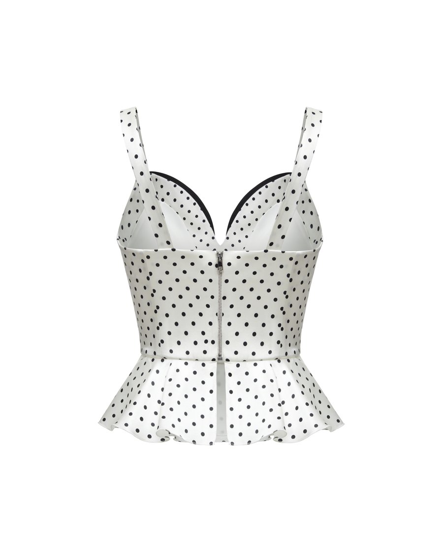 Корсет с баской из шелка