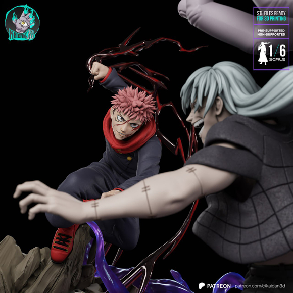 Yuji x Todo vs Mahito - Jujutsu Kaise Диорама Фигурка