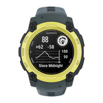 Спортивные часы Garmin Instinct E, 40 мм, силиконовый ремешок сумеречного цвета Безель цвета «электрический лайм». Ремешок с классической застёжкой — на запястье обхватом 107–179 мм