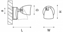 Уличный настенный светильник Lightstar 374147