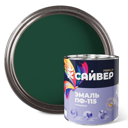 САЙВЕР  Эмаль ПФ-115 Изумрудная 2,7кг ГОСТ 6465-76