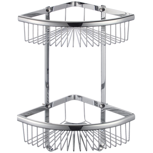 30062 Угловая сетчатая 2-я полка (ХРОМ) GANZER (10/1шт)