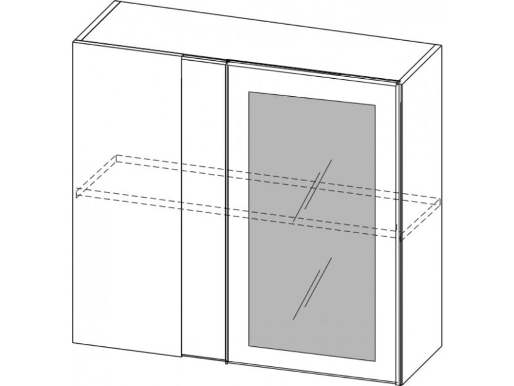 Модерн Витрина угловая 850