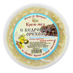Крем-мёд с КЕДРОВЫМ ОРЕХОМ Дивеевская Здравница натуральный цветочный 400гр