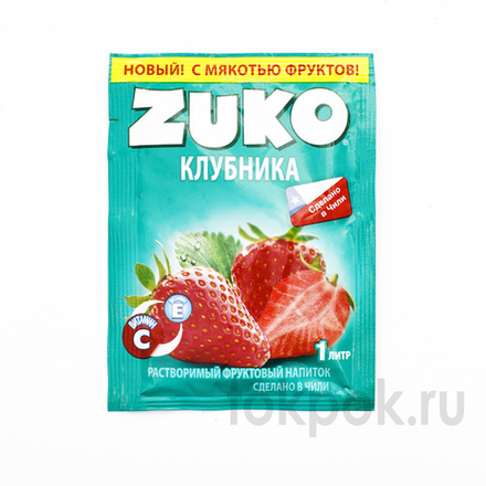 Растворимый напиток Zuko со вкусом клубники, 25 гр
