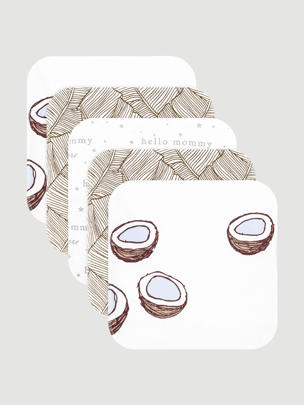 Набор платочков-слюнявчиков Кокосы