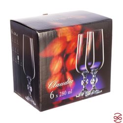 Набор фужеров Crystalex Bohemia Золотой Лист V-D 280 мл(6 шт)