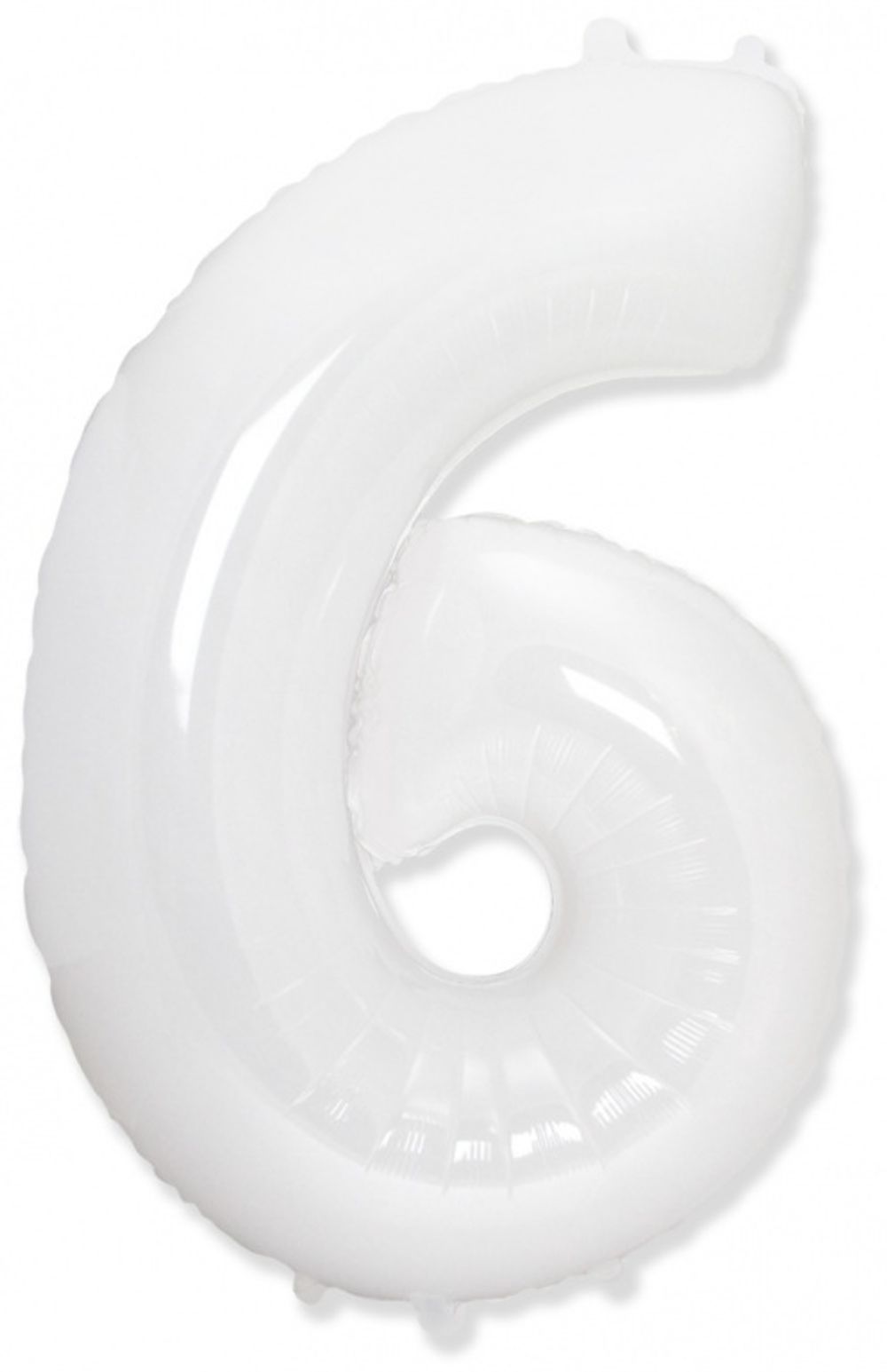 FM Шар 40'' / 102 см "Цифра 6" Белый (БГ-60) 