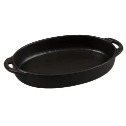 Блюдо овальное 22,5*15 см h4 см 500 мл с ручками Smooth Black Raw Stellar P.L. Proff Cuisine [1]