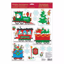 Наклейка н/окно НГ Паровозик 15шт/A