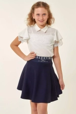 Школьная юбка на резинке для девочки трикотаж