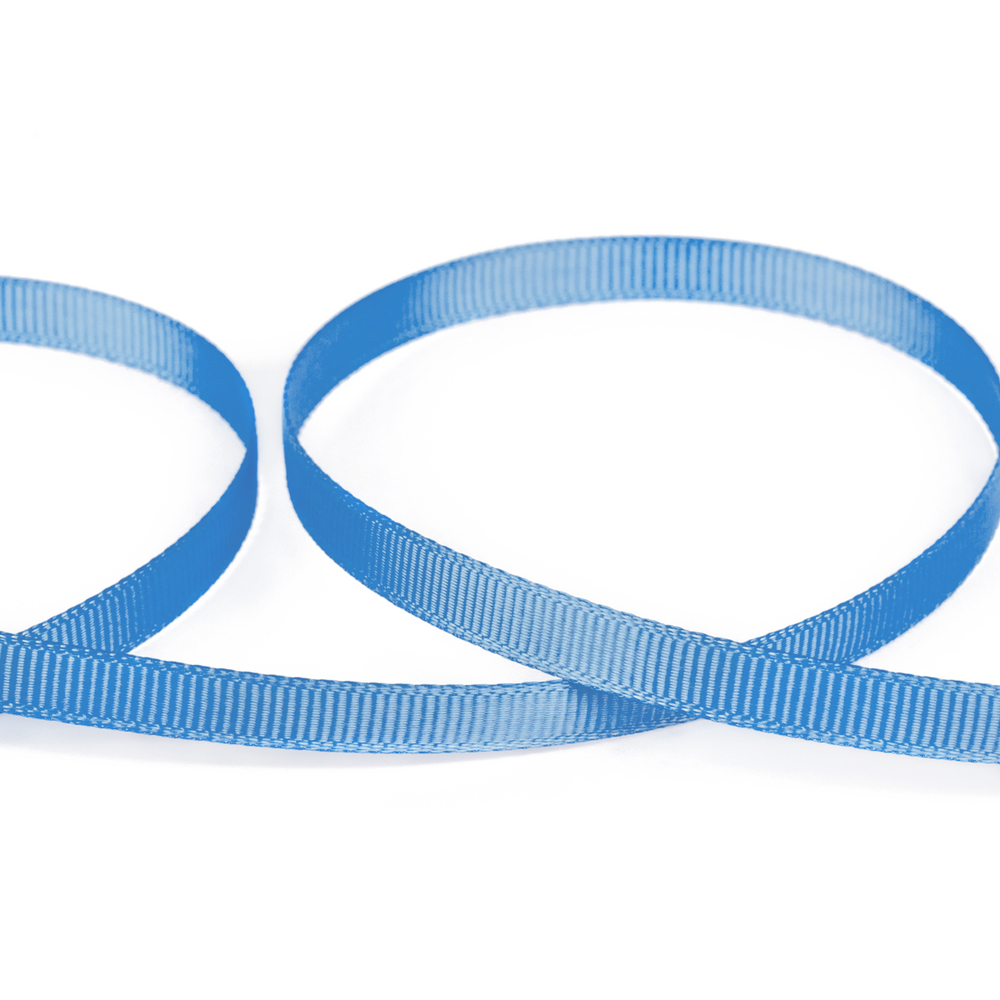 Репсовая лента GR-06 6 мм 1/4 " , №098 т.голубой