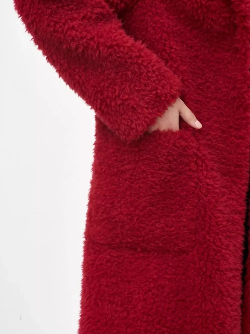 Шуба женская чебурашка тедди пальто из шерсти мериноса