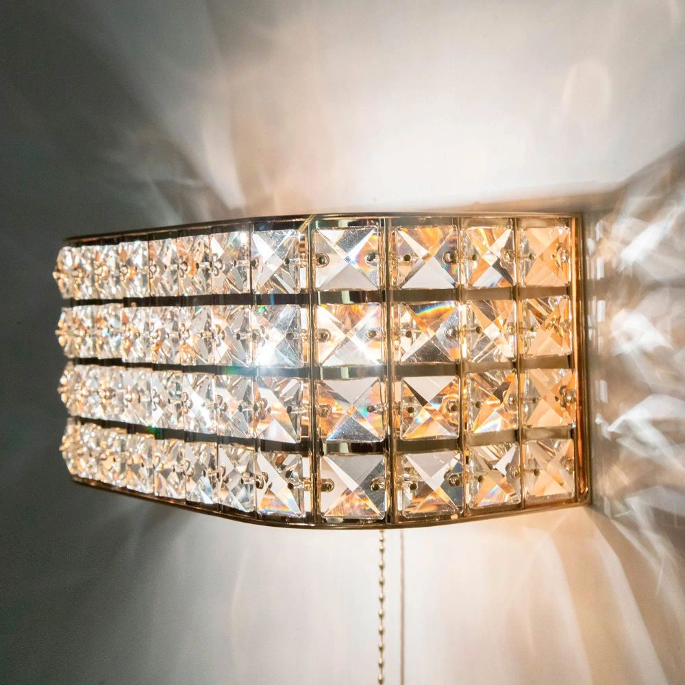 Citilux Портал CL324402 Бра хрустальное с выключателем Золото