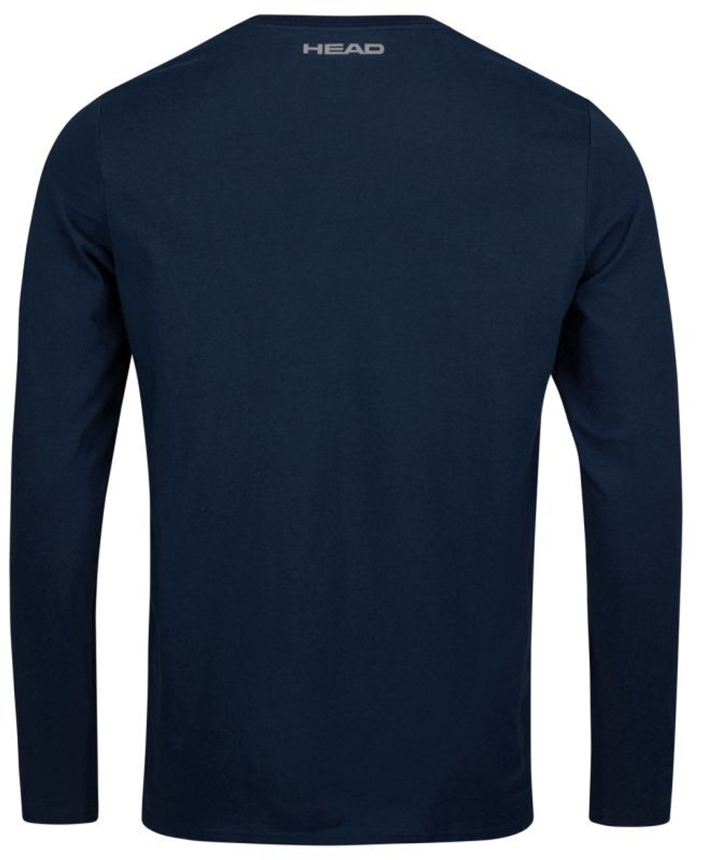 Футболка для мальчика теннисная Head Club 21 Cliff LS Junior - dark blue