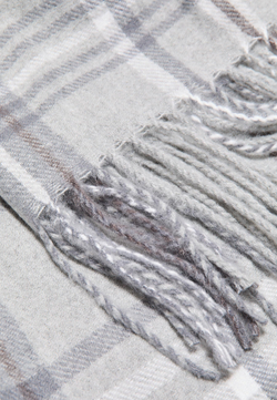 STRADIVARIUS Клетчатый шарф, серый меланж