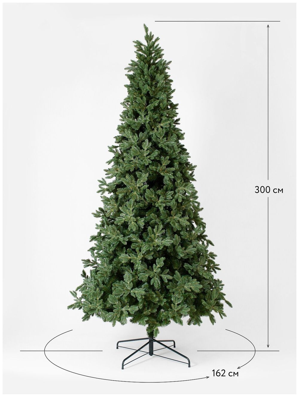 Искусственная ель «Барокко» (Литая+пвх) от 1.2 до 3 м