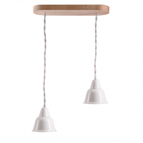 Светильник Кампана, на витом проводе (цвет белый), 2 плафона, белый 71/10 BS1-12-0101/71/10