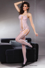 Прелестный комбинезон из сетки Almas с интимным доступом (Размер: S-M-L) (Цвет: салатовый)