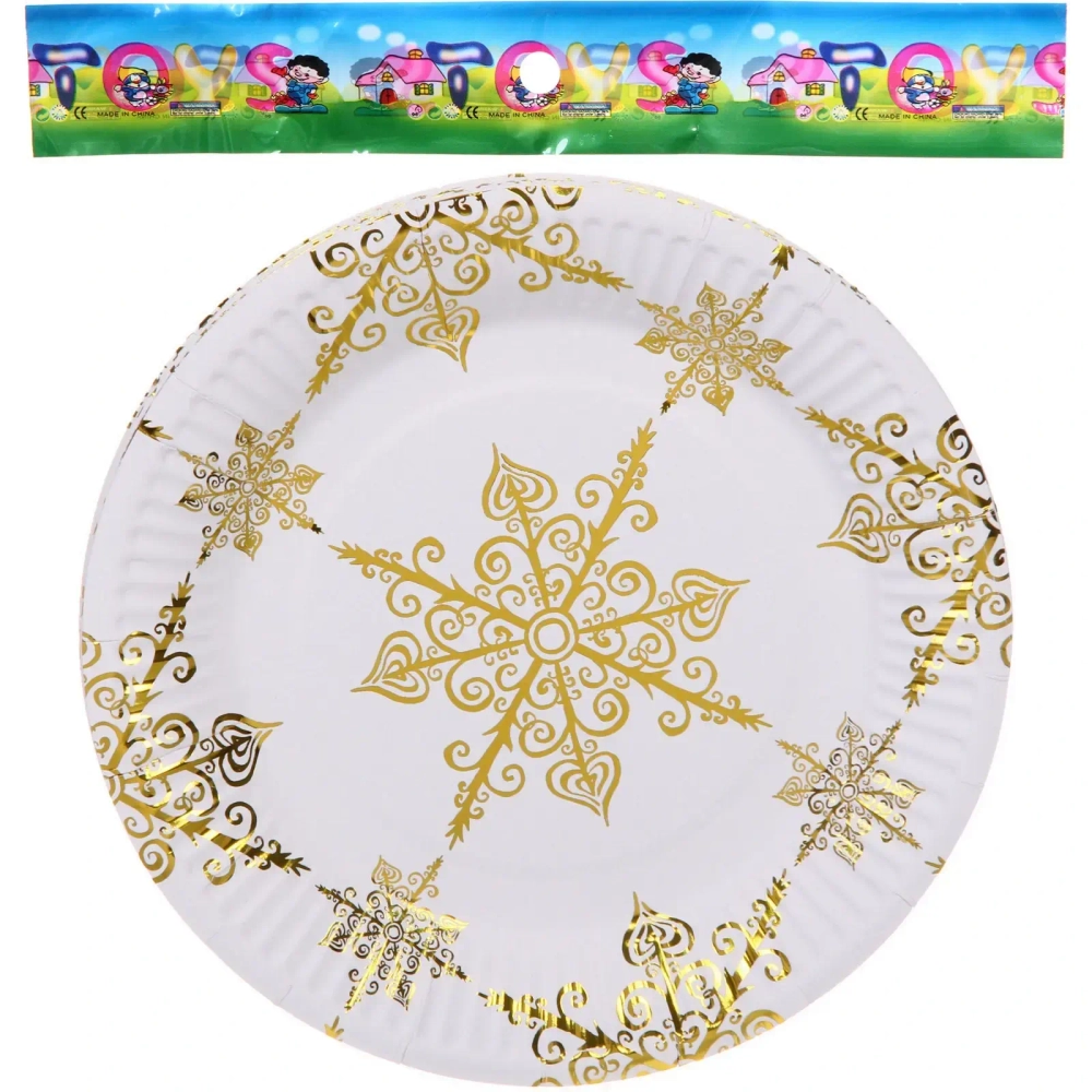 Тарелка бумажная 18 см в наборе 10 шт «Кружево»