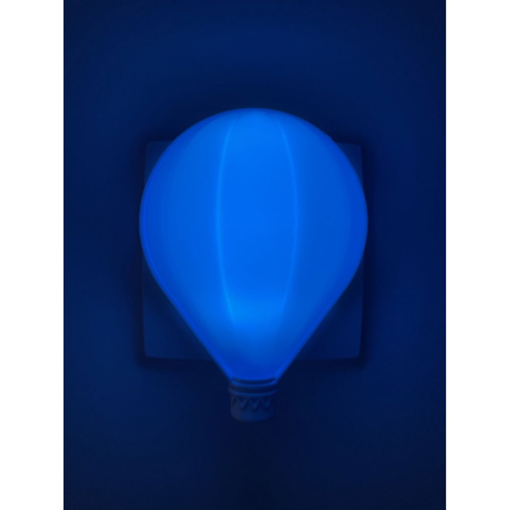 Ночник - светильник светодиодный ЭРА NN-607-LS-BU в розетку с датчиком освещенности синий