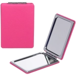 Зеркало косметическое двойное «ФРАТЕЛЛИ», прямоугольник, цвет розовый, 9*6см (пакет с подвесом)