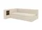 Диван-кровать Cube c нишей M (молочный, букле)