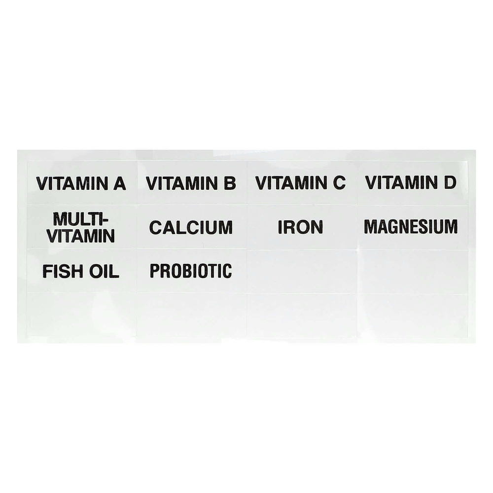 Ezy Dose, Витаминный органайзер с этикетками, синий, 1 шт.