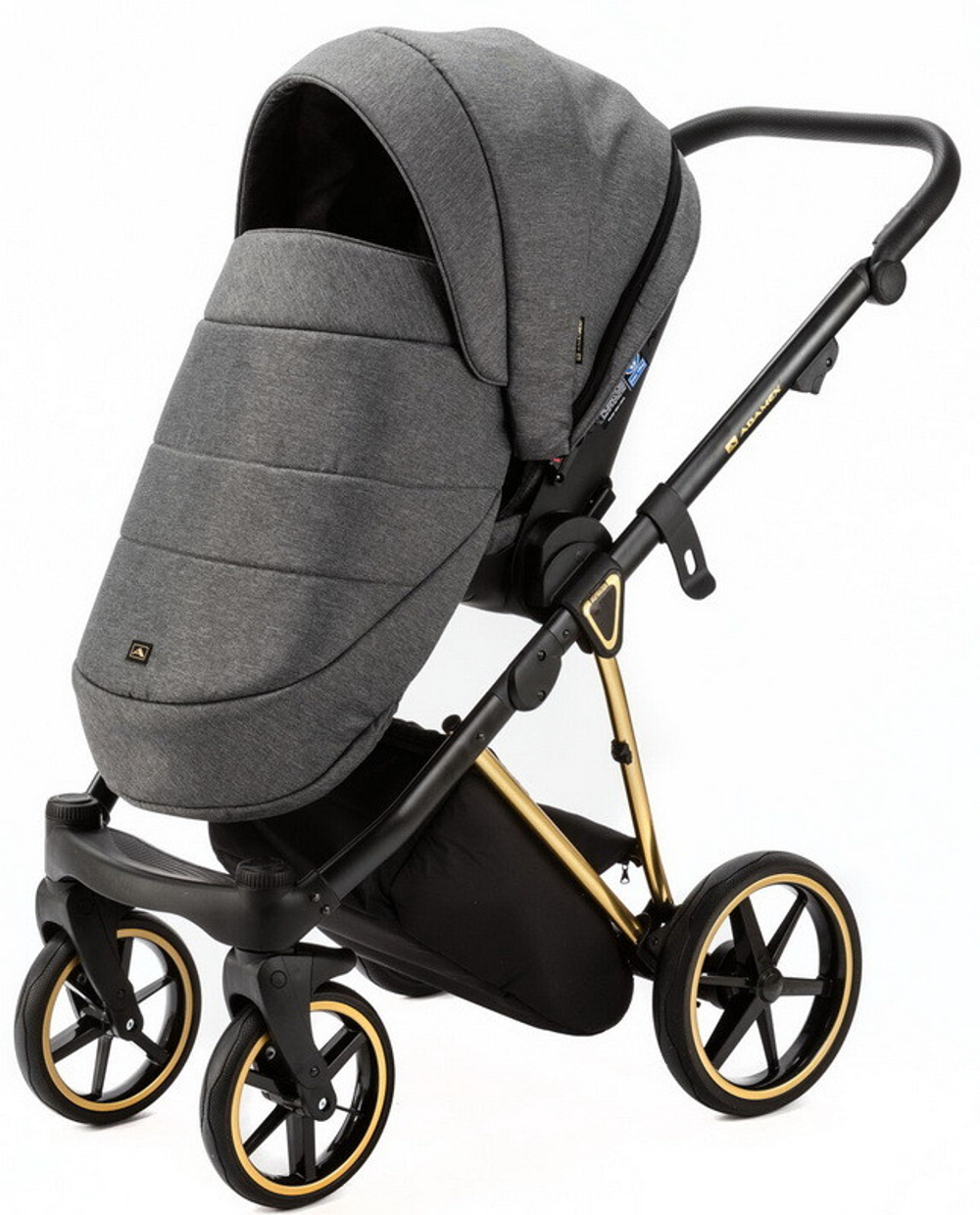 Детская коляска Adamex Belissa Special Edition 3 в 1 B-PS562 (Т.СЕР ЗОЛОТ.РАМ)