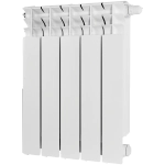 Радиатор биметаллический STOUT TITAN VENTIL 500 - 5 секций (подключение нижнее правое, цвет белый)