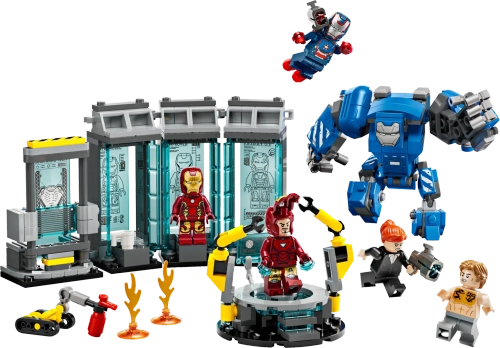 Конструктор LEGO Marvel 76315 Лаборатория Железного человека: Зал доспехов