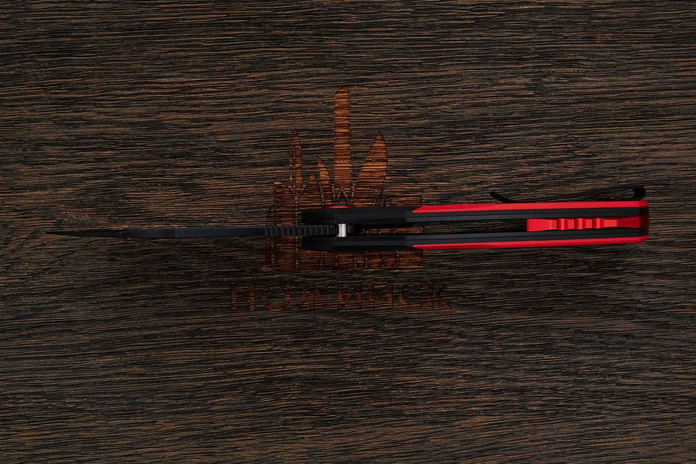 Нож складной CJRB Caldera, клинок 90мм, сталь AR-RPM9, рукоять G10 красный