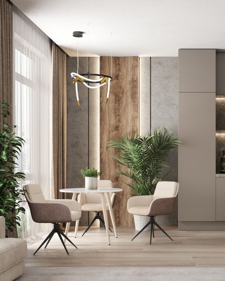 Стул вращающийся Wick молочный тэдди