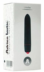 Черная компактная вибропуля Univibe - 9 см. (Цвет: черный)