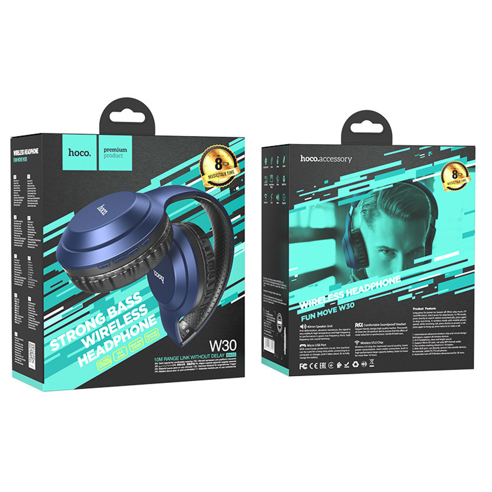 Беспроводные наушники HOCO W30 BLUE