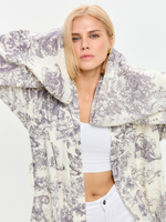 Графитовое муслиновое кимоно