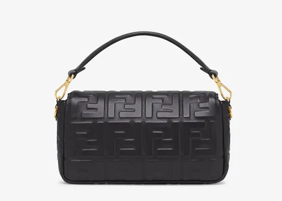 Сумка из кожи Fendi Baguette черный