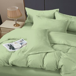 Полисатин-страйп "Фисташка" | ш.220 см | 95 г/м² | полиэстер-100%