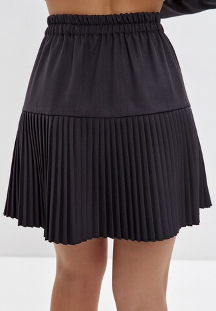 Юбка плиссе мини на кокетке