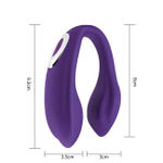 Вибромассажер для пар Nana фиолетового цвета (10 режимов ) (Цвет: Фиолетовый)