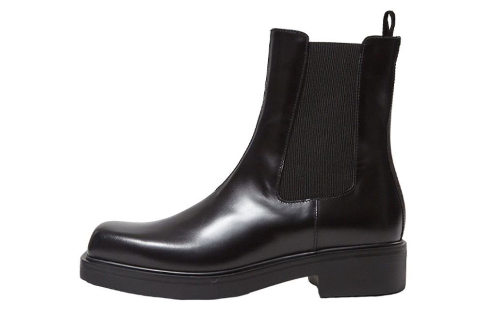 PRADA Short Chelsea Boots Men"s Black