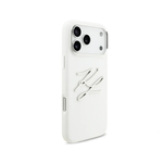 Чехол Lagerfeld для iPhone 17 Pro Liquid Silicone Initials Metal Logo & Camera, Hard White (KLHCP17LSMCKLMCLH)