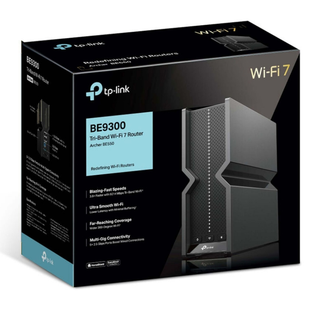 Маршрутизатор TP-Link Archer BE550, BE9300, трехдиапазонный Wi-Fi 7