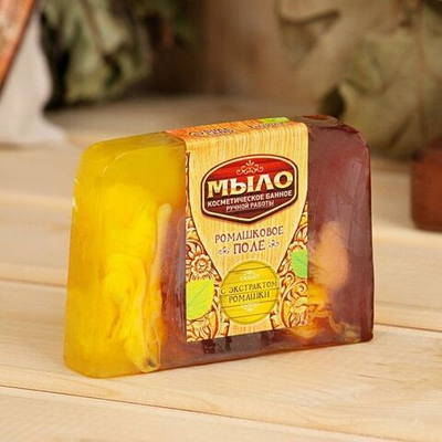 Банное мыло Ромашковое поле - 80 гр. (Цвет: не задано)